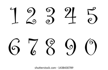 Vector Set Vintage Numbers Stock Vector (Royalty Free) 174419999 ...