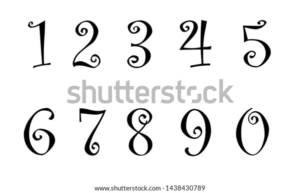 Number Set White Background Font Stock Illustration 1438430789 ...