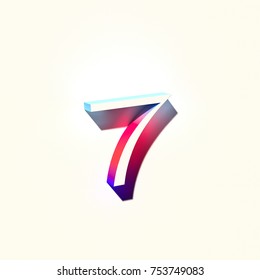 Number Seven 7 Colorful Abstract Gradient Stock Illustration 753749083 ...