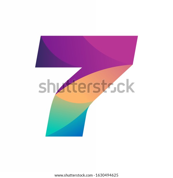 Number Seven Pop Art Style Stock Illustration 1630494625