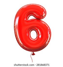 Number Six - 6 Balloon Font