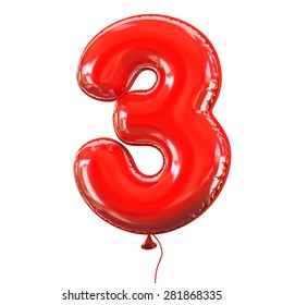 Number Three - 3 Balloon Font
