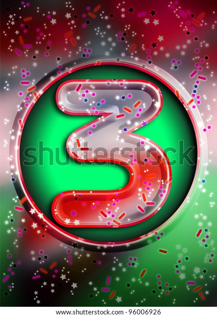 Number Three Illustration Stock Illustration 96006926 | Shutterstock