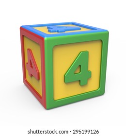 Number Toy Block - Number 4