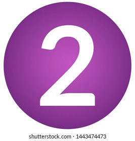 Number Two Logo Flat Desgin Stock Vector (Royalty Free) 1640135020