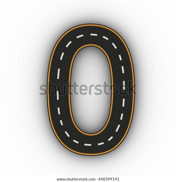 Number Zero Symbols Figures Form Road Stock Illustration 448399141 ...