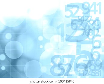 numbers blue background illustration