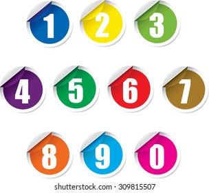 Numbers Colorful Set Stock Illustration 309815507 