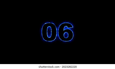 Numbers Countdown Blue Energy Light Effect Stock Illustration ...