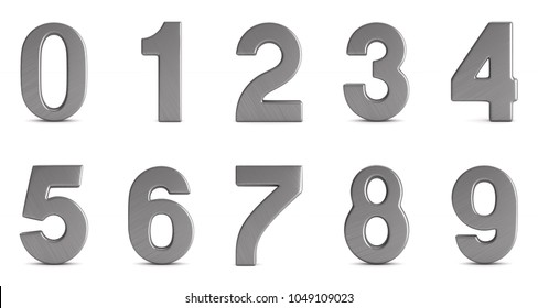 Numbers On White Background Isolated 3d Stock Illustration 1049109023 ...