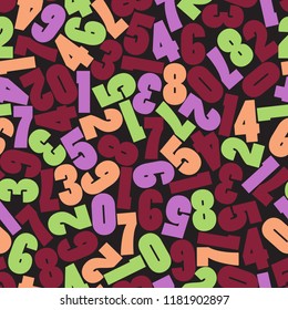 Numbers. Seamless background.