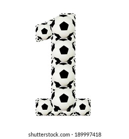 Numbers Soccer Balls White Background Stock Illustration 189997418 ...