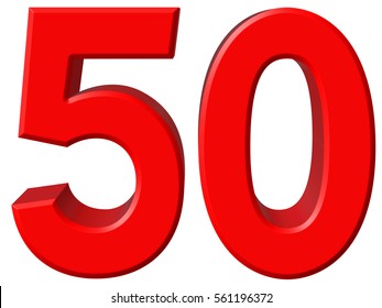 Numeral 50 Fifty Isolated On White Stock Illustration 561196372 ...