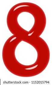 Numeral 8 Eight Isolated On White Stock Illustration 1155603898 ...