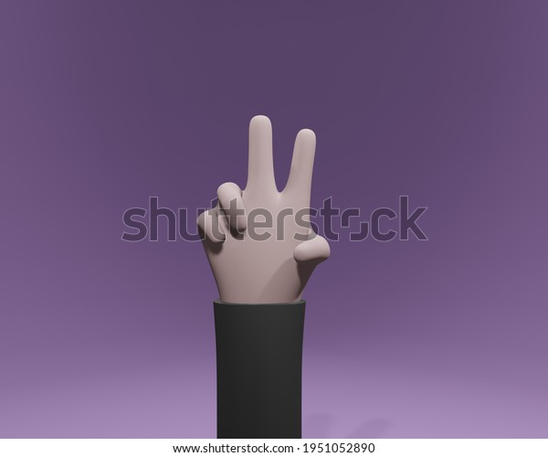 Numeric Finger Hand Cartoon 3d Stock Illustration 1951052890 | Shutterstock