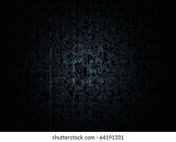 Numeric Low Contrast Texture Executed In Blue Against Dark Background