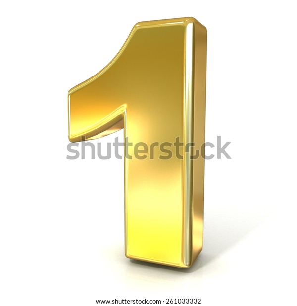 Numerical Digits Collection 1 One 3d Stock Illustration 261033332