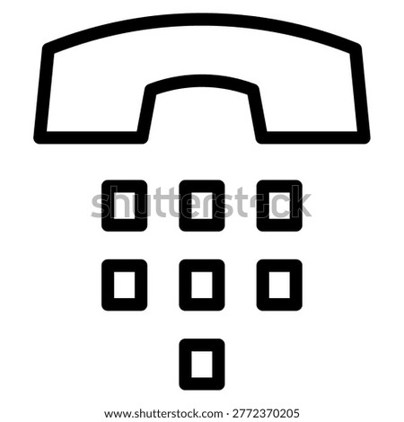 Numerick Pad Touch Line Icon