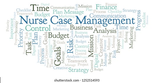 Nurse Case Management Word Cloud, Made With Text Only.