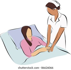 nurse with patient - Powered by Shutterstock