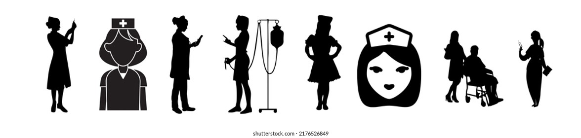 38,426 Nurse Silhouette Images, Stock Photos & Vectors | Shutterstock