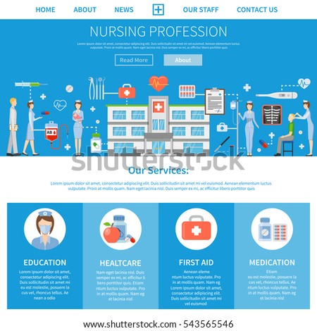 nursing profession advertising layout presentation nurseのイラスト