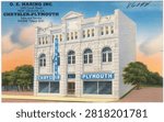 O E Haring Inc, 1625 Canal Street, New Orleans, La. Vintage chromolithograph print, old art illustration.