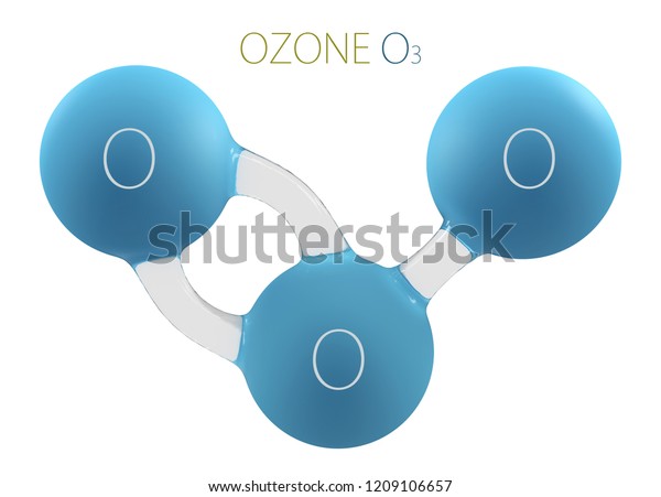 O3 Ozone 3d Molecule Isolated On Stock Illustration 1209106657 ...
