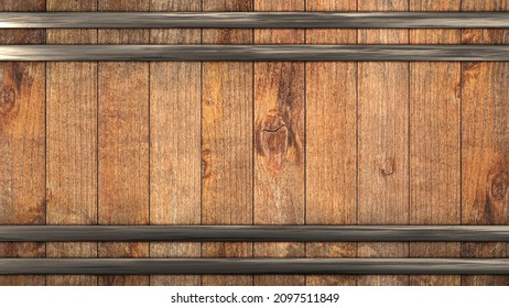 oak whiskey barrel texture, 3d render, rustic wood background	