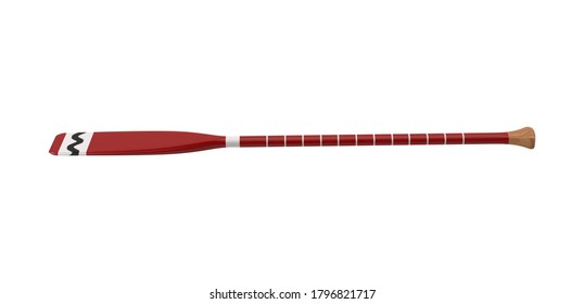 Oar Red 3D Illustration On White Background