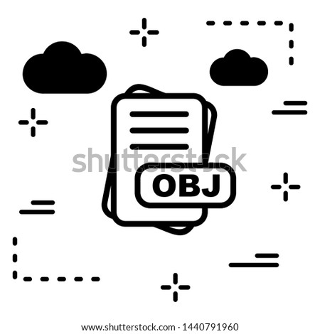  OBJ File Format Icon For Your Project