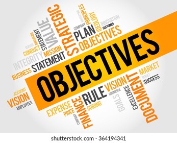 Objectives Word Cloud Business Concept Stock Illustration 364194341 ...