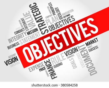 Objectives Word Cloud Business Concept Stock Illustration 380584258 ...