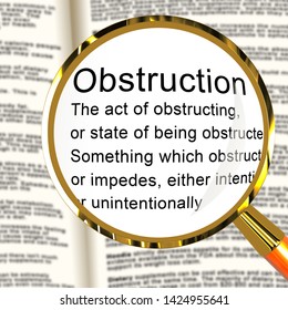 Obstruction Justice Politics Definition Meaning Hindering 스톡 일러스트 ...