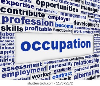 Occupation Message Background Employment Poster Conceptual Stock ...