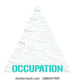 Occupation typography word cloud create with the text only