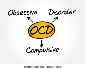 Ocd Obsessive Compulsive Disorder Acronym Medical Stock Illustration ...