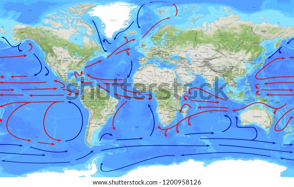 Ocean Current 3d Rendering Stock Illustration 1200958126