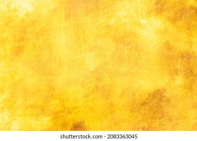 Ochre yellow painting backdrop grunge background or texture  Ilustrasi Stok