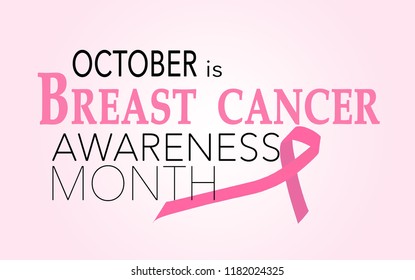 October is breast cancer awareness month background with pink awareness ribbon - Powered by Shutterstock