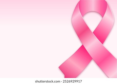 October breast cancer awareness month poster design with pink ribbon symbol - Powered by Shutterstock