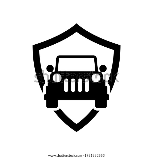 Off road\
Car logo icon isolated on white\
background
