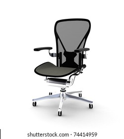 Office Chair On A White Background 3d Rende