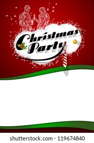 Office Christmas Party Poster Background With Space