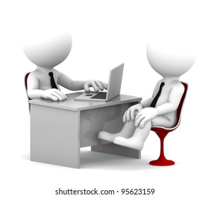 Office consultation. Isolated over white background - Powered by Shutterstock