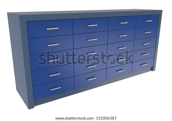 Office Dresser Drawers Closed Stock Illustration 131006387