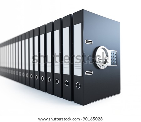 office folder safe on a white background