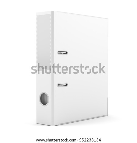 Office Folder Template Isolated on White Background. 3D illustration