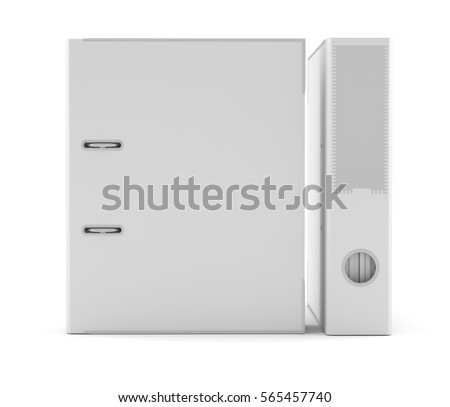 Office Folder Template Isolated on White Background. 3D illustration