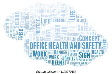 Office Health And Safety Word Cloud.  